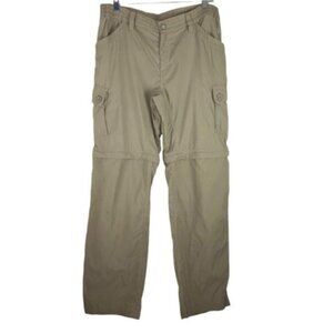 North Face Zipper Off Cargo Convertible Pants Shorts Tan Nylon